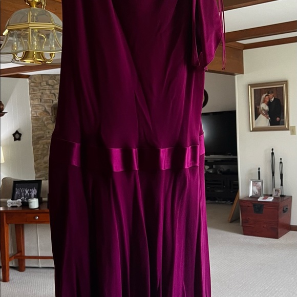 Nine West 100% silk fuschia cocktail dress size 8 - Picture 4 of 4